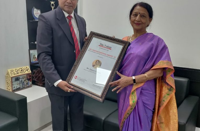 Dr Radhakrishnan Award 2022 -Ms. Kalyani Patnaik